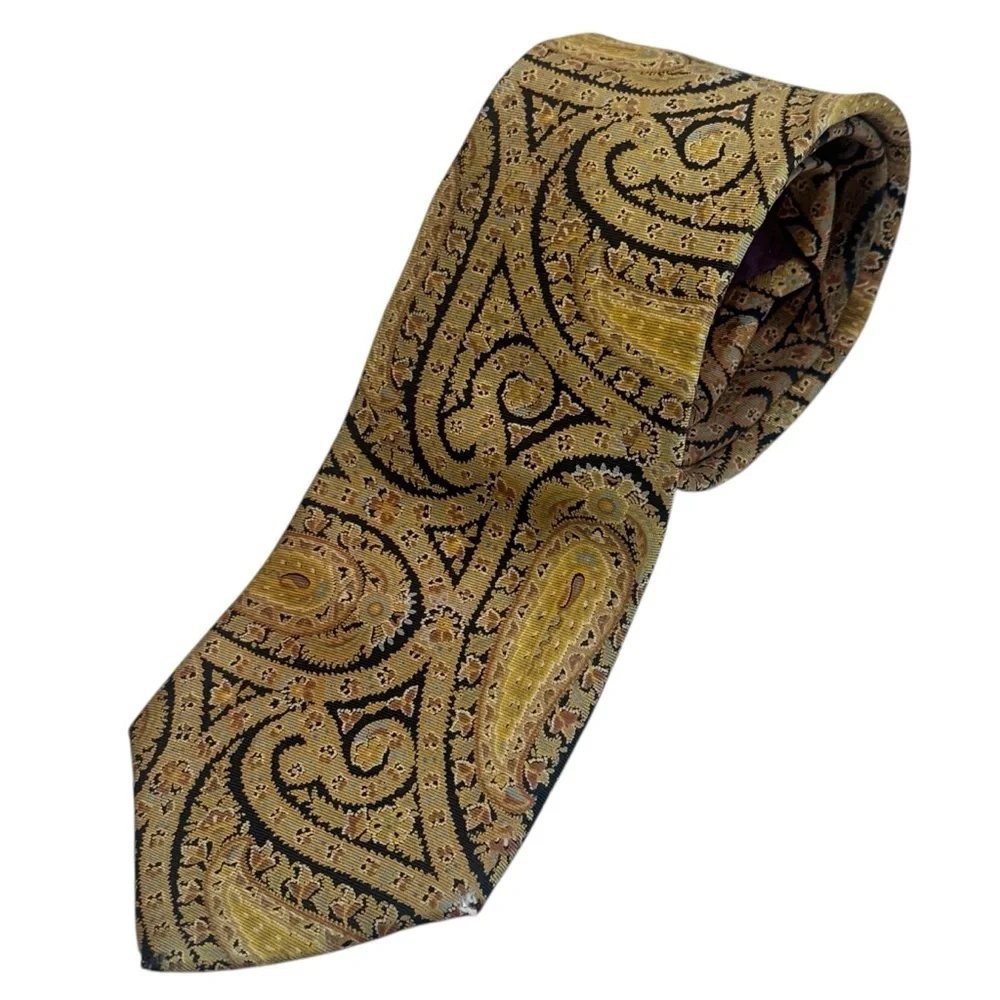 Liberty of London Multicolor Paisley Artsy 100% Silk Tie Career Special Occasion